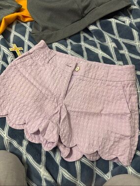 Crown and ivy  Lavender Scallop Hem Shorts